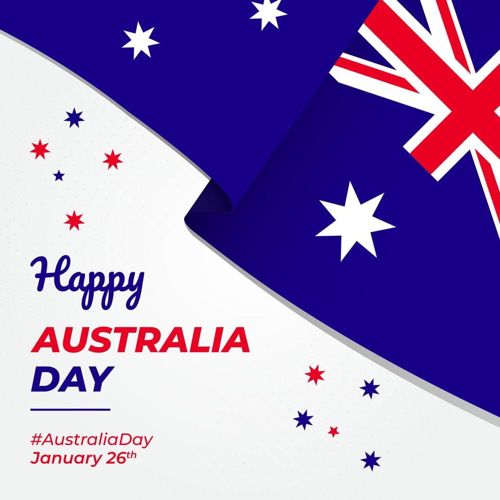 Happy Australia day January 26th illustration background design vector