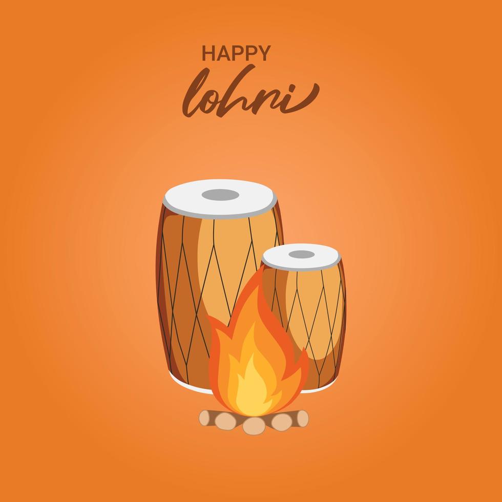 ilustración vectorial feliz lohri vector