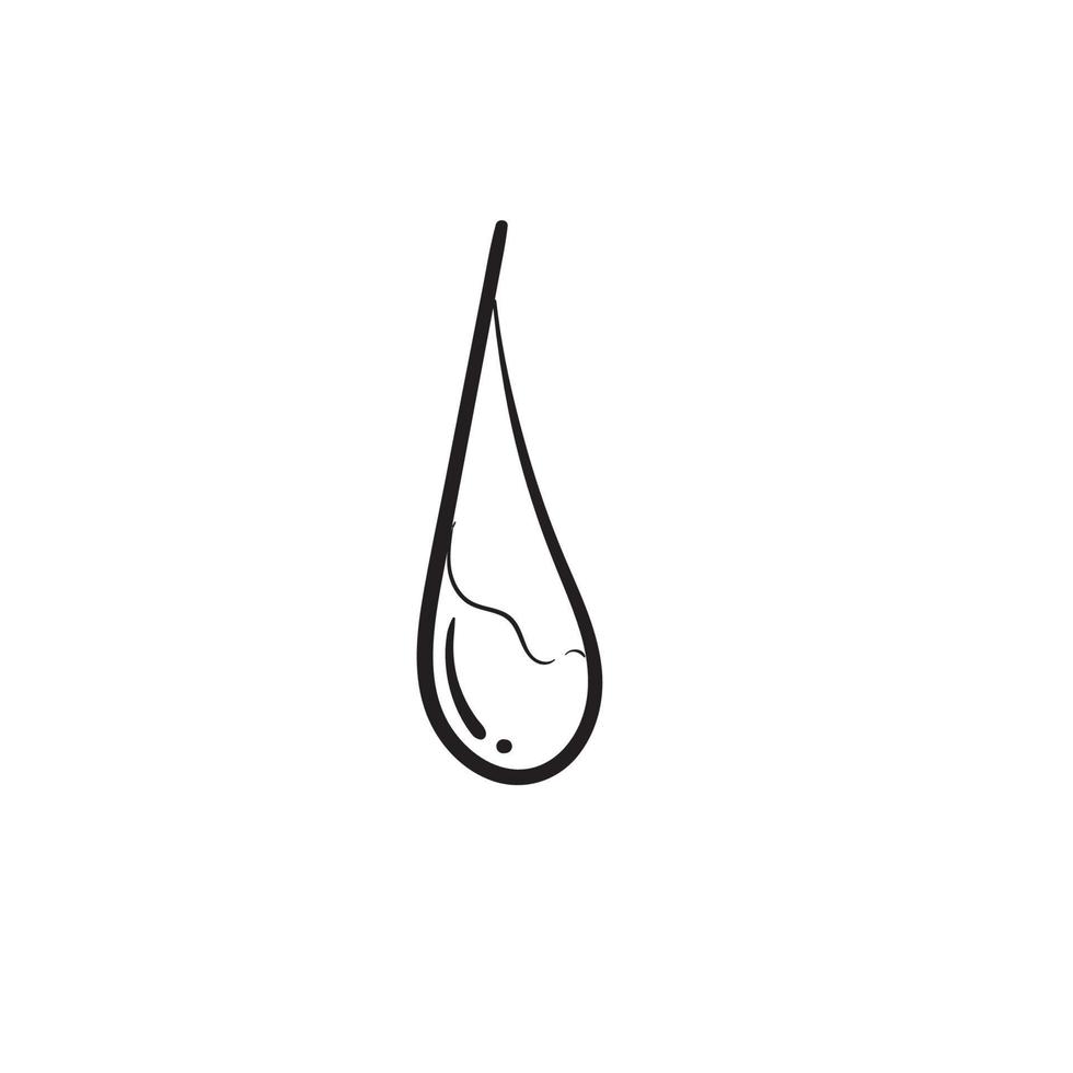 handdrawn Water drop icon design template doodle vector