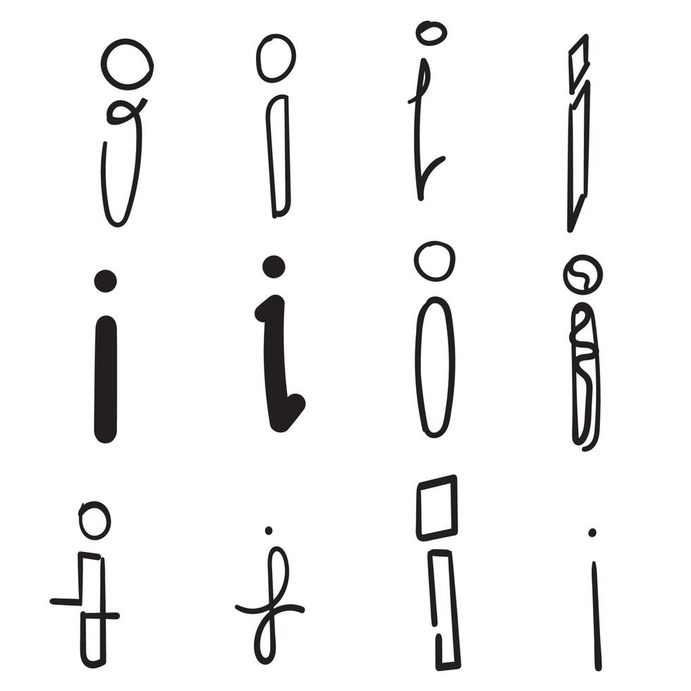 info sign, information icon with handdrawn doodle style vector
