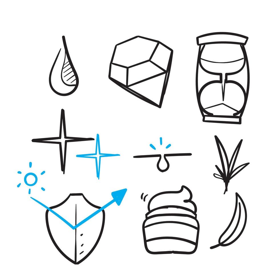 hand drawn Cosmetic Properties and Effects related illustration icon isolated doodle vector