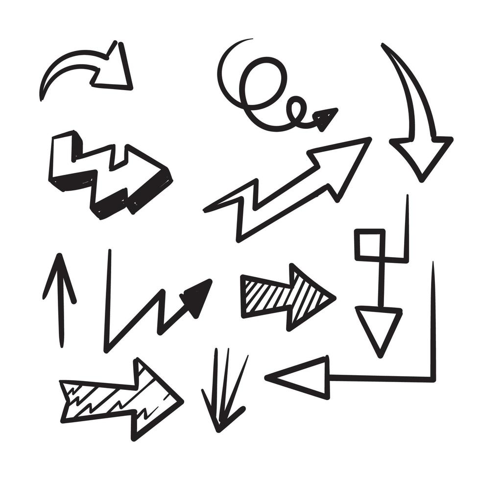 hand drawn doodle arrow illustration icon vector