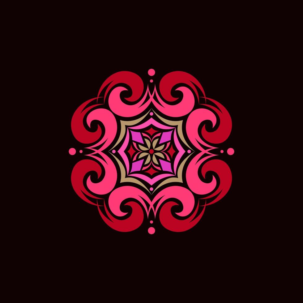 unique flower meditation logo vector