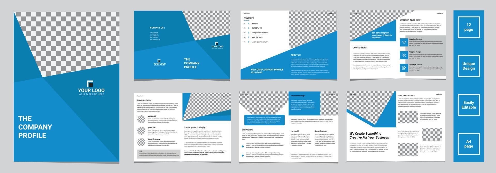 Professional corporate business brochure or booklet Template Vector