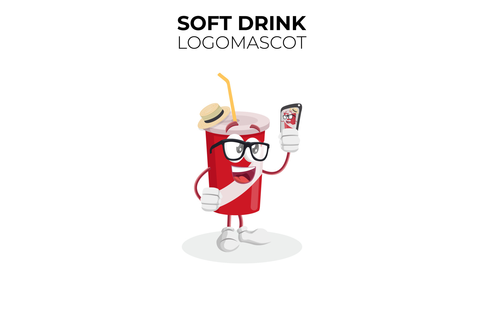 Cartoon soft drink mascot, vector illustration of a cute soft drink  character mascot 4927142 Vector Art at Vecteezy