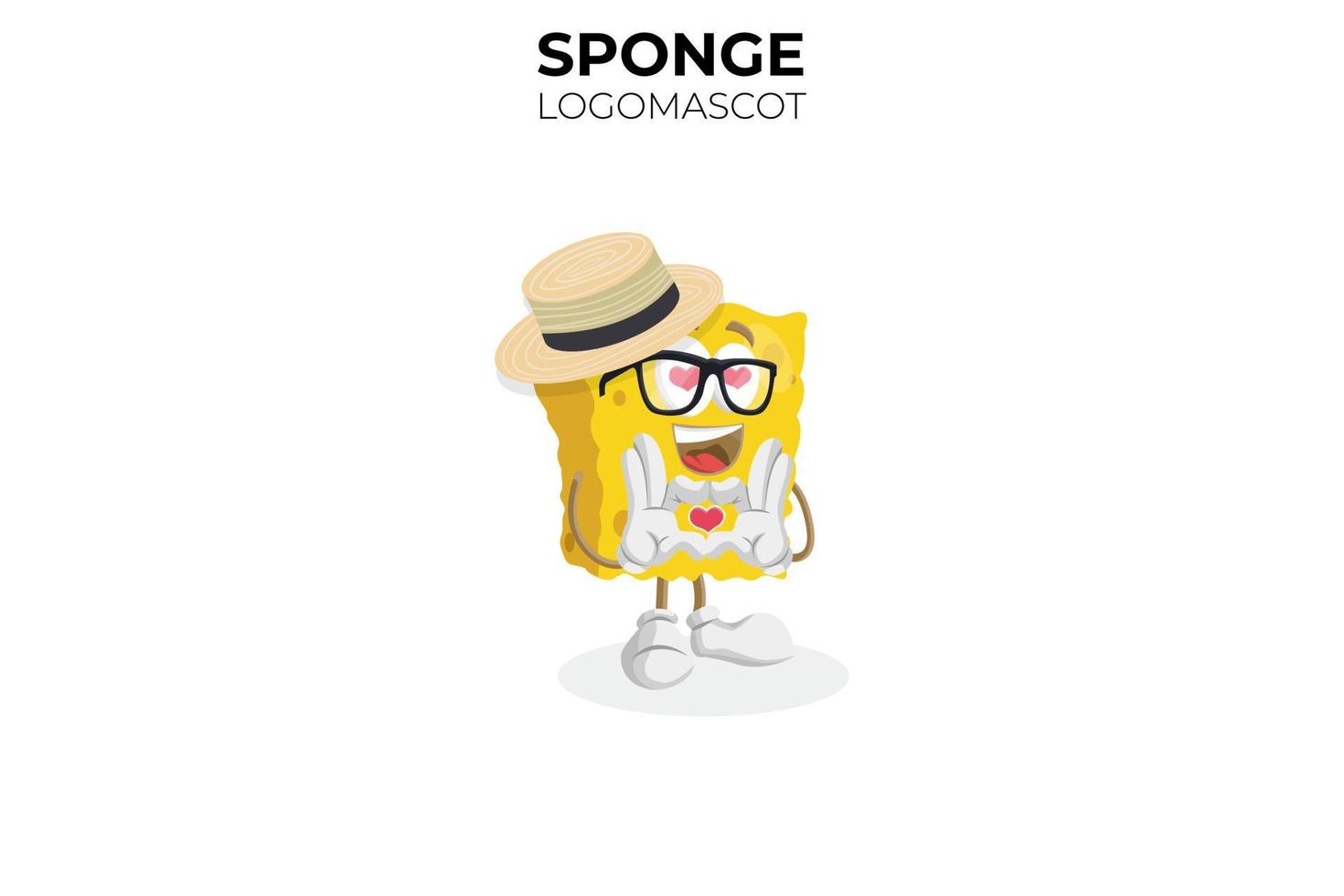 Cartoon sponge mascot, vector illustration of a cute sponge character mascot  4927103 Vector Art at Vecteezy