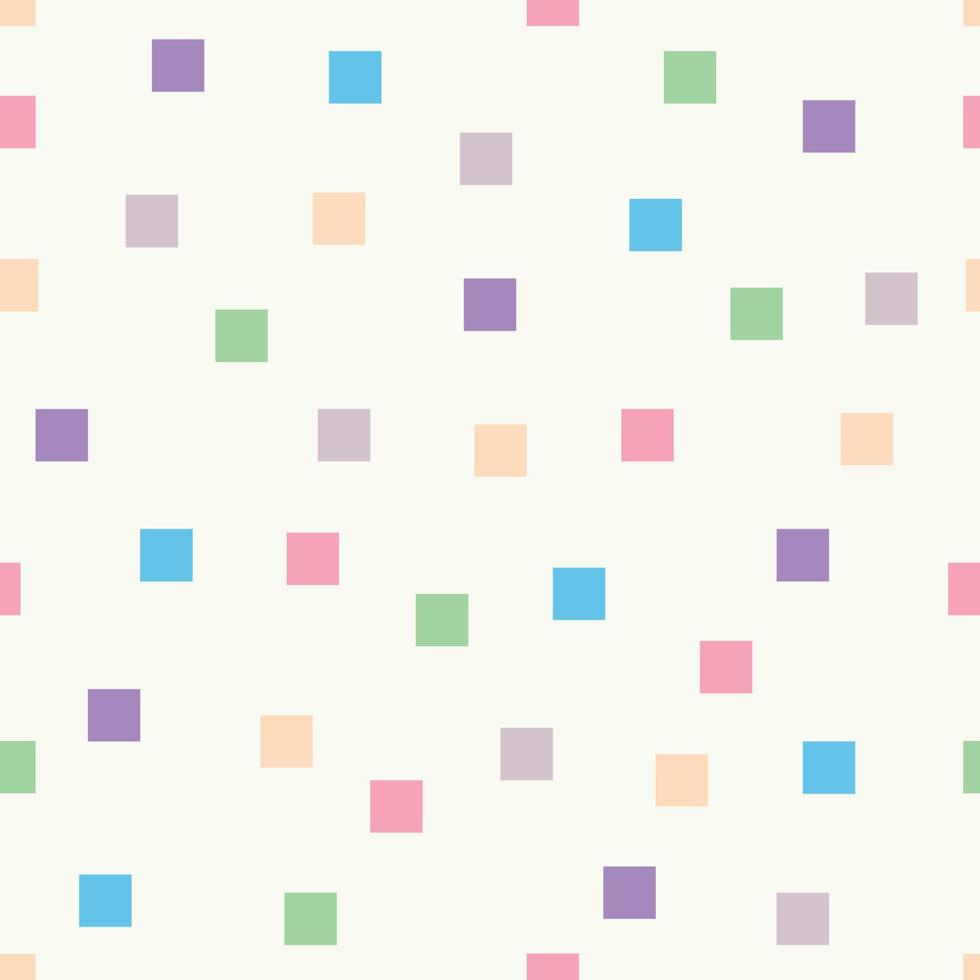 Seamless pattern. Square, multi-colored paste is distributed as a beautiful background. Vector illustration.