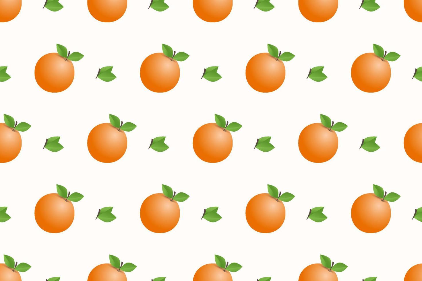 Hand drawn orange fruit seamless pattern design vector