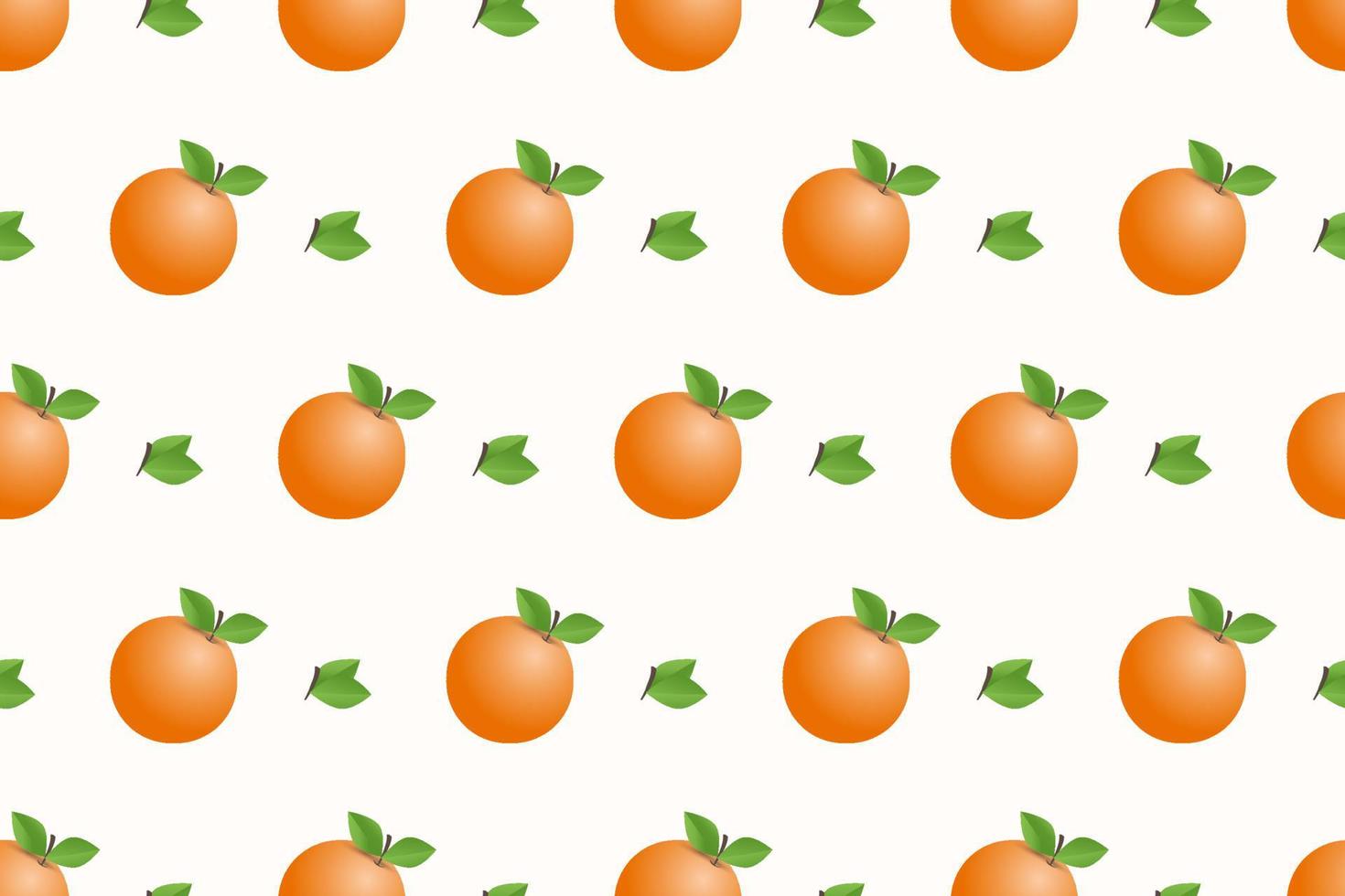 Hand drawn orange fruit seamless pattern design vector