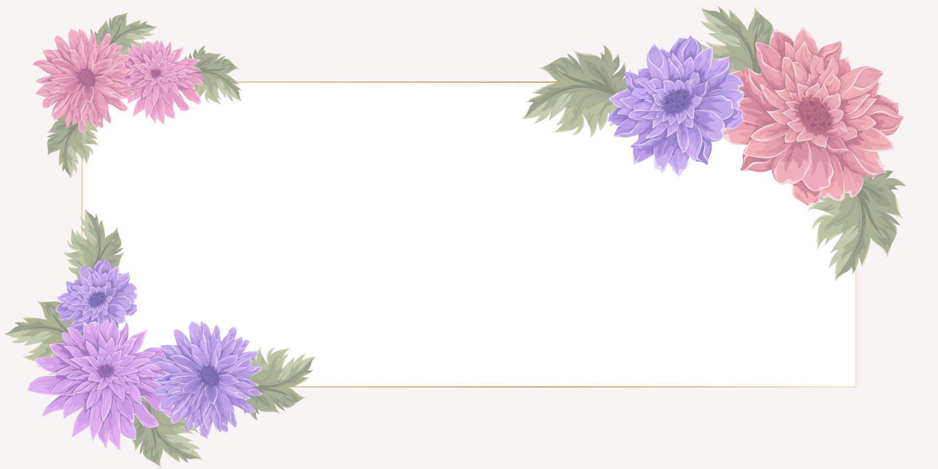 elegante banner floral con un tema de verano vector