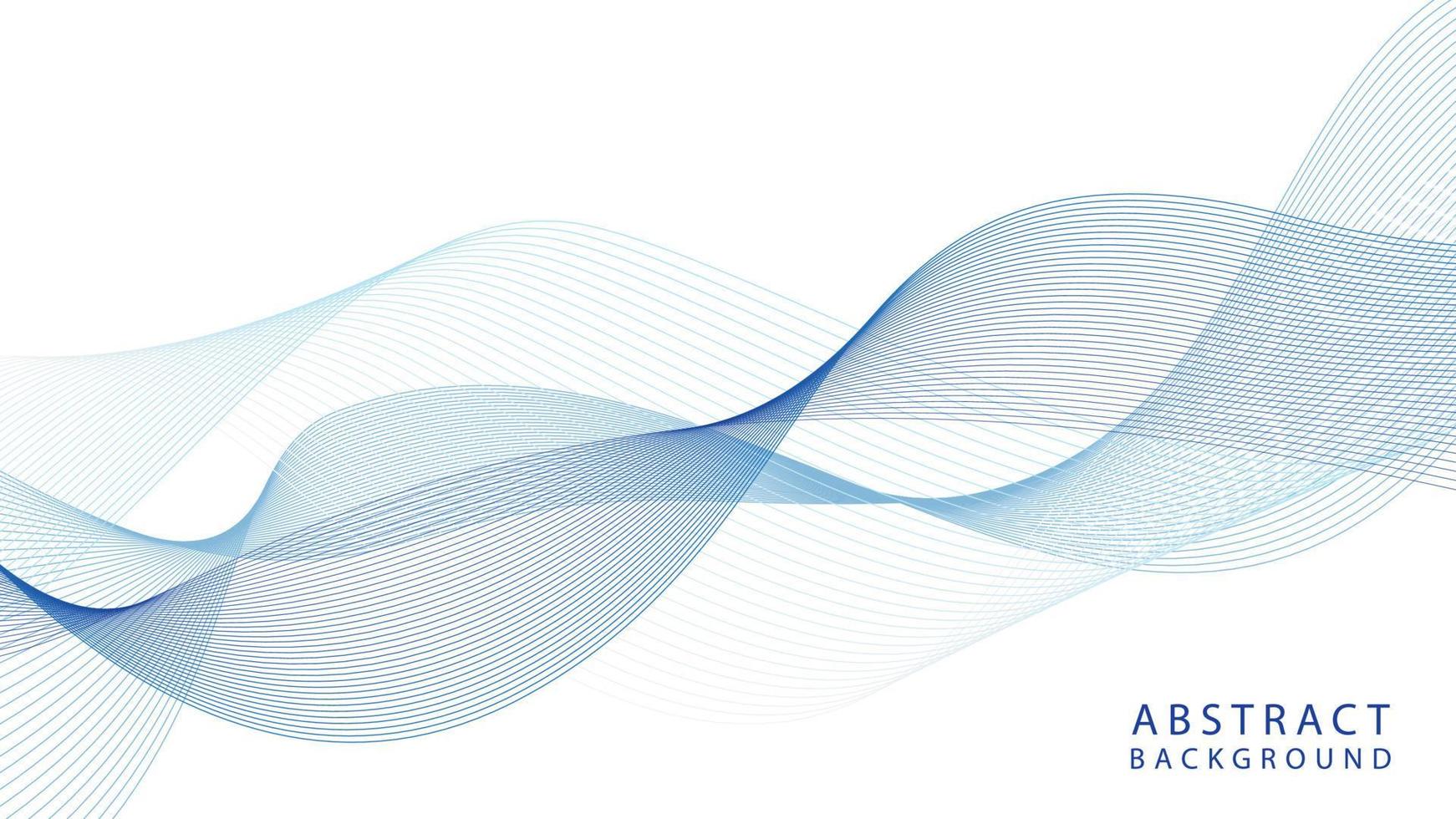 Abstract motion wave blue gradient line background vector