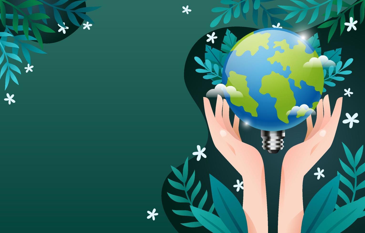 Happy Earth Day Background For Environment vector