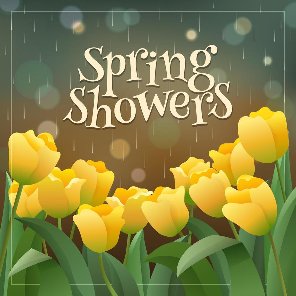 Spring Showers Concept vector