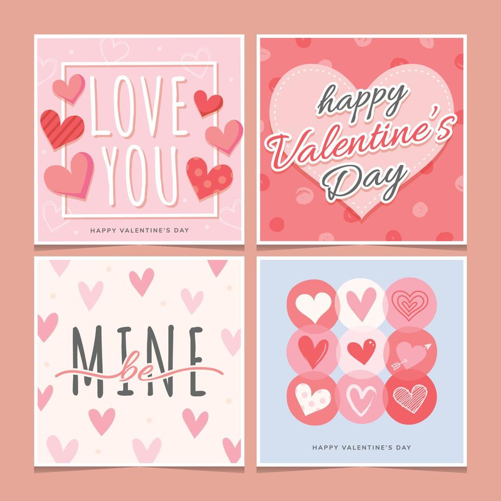 Happy Valentine's Day Love Card vector