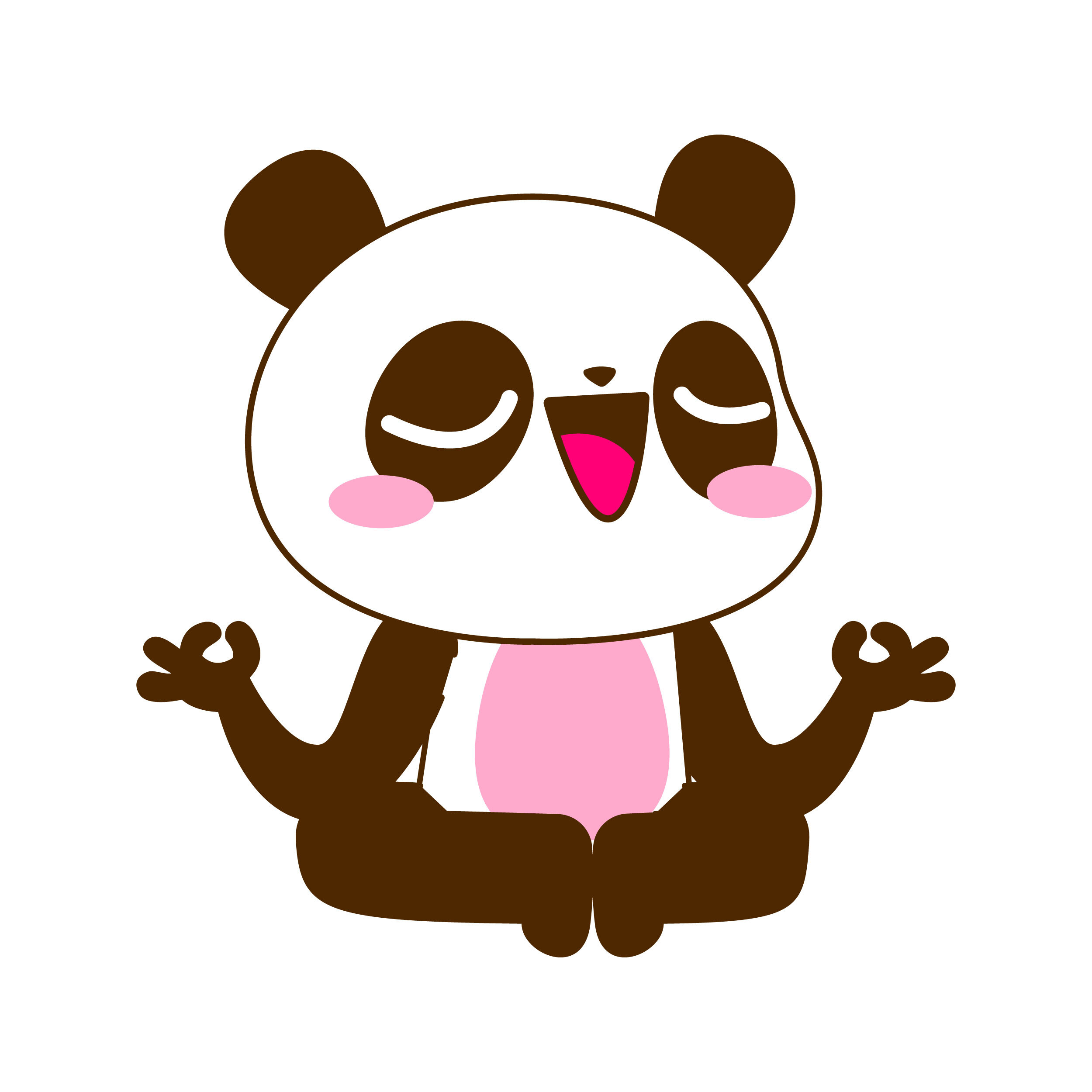 cute little panda vector set illustration, yoga pose 4928239 Vector Art ...