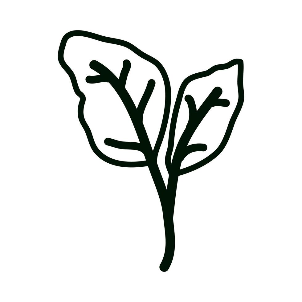 Abstract line art flower vector