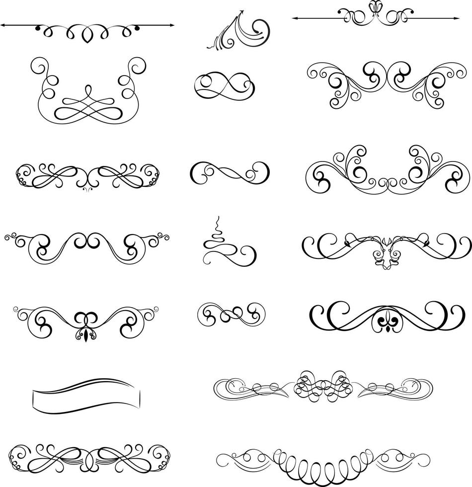 Royal calligraphic elements vector