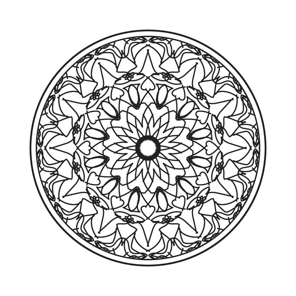 patrón circular mandala elementos de decoración de arte vector