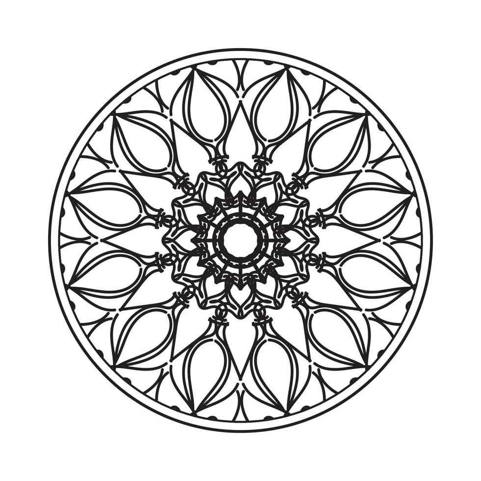 patrón circular mandala elementos de decoración de arte vector