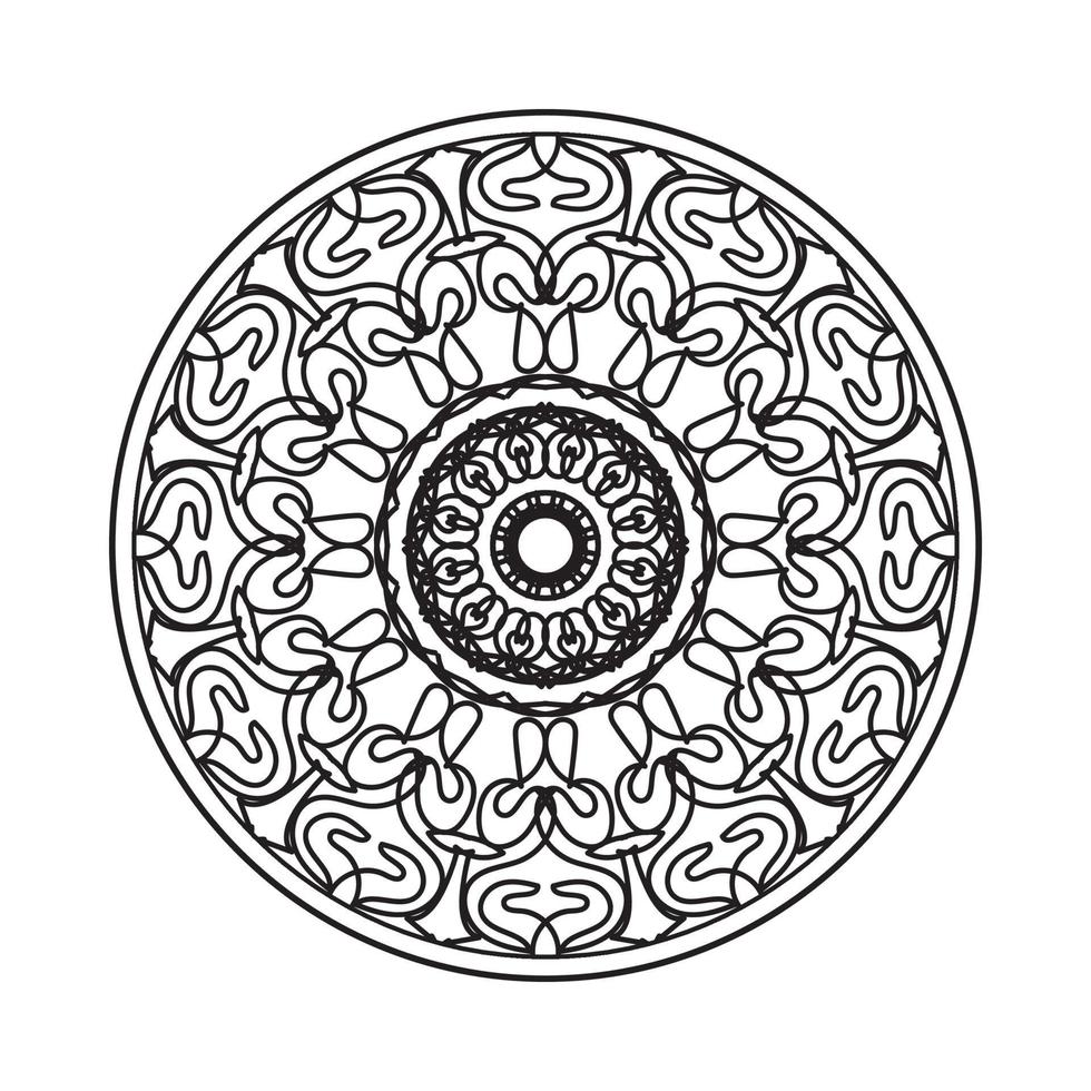 Circular pattern mandala art decoration elements vector