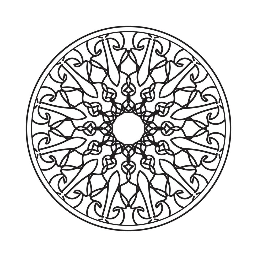 Circular pattern mandala art decoration elements vector