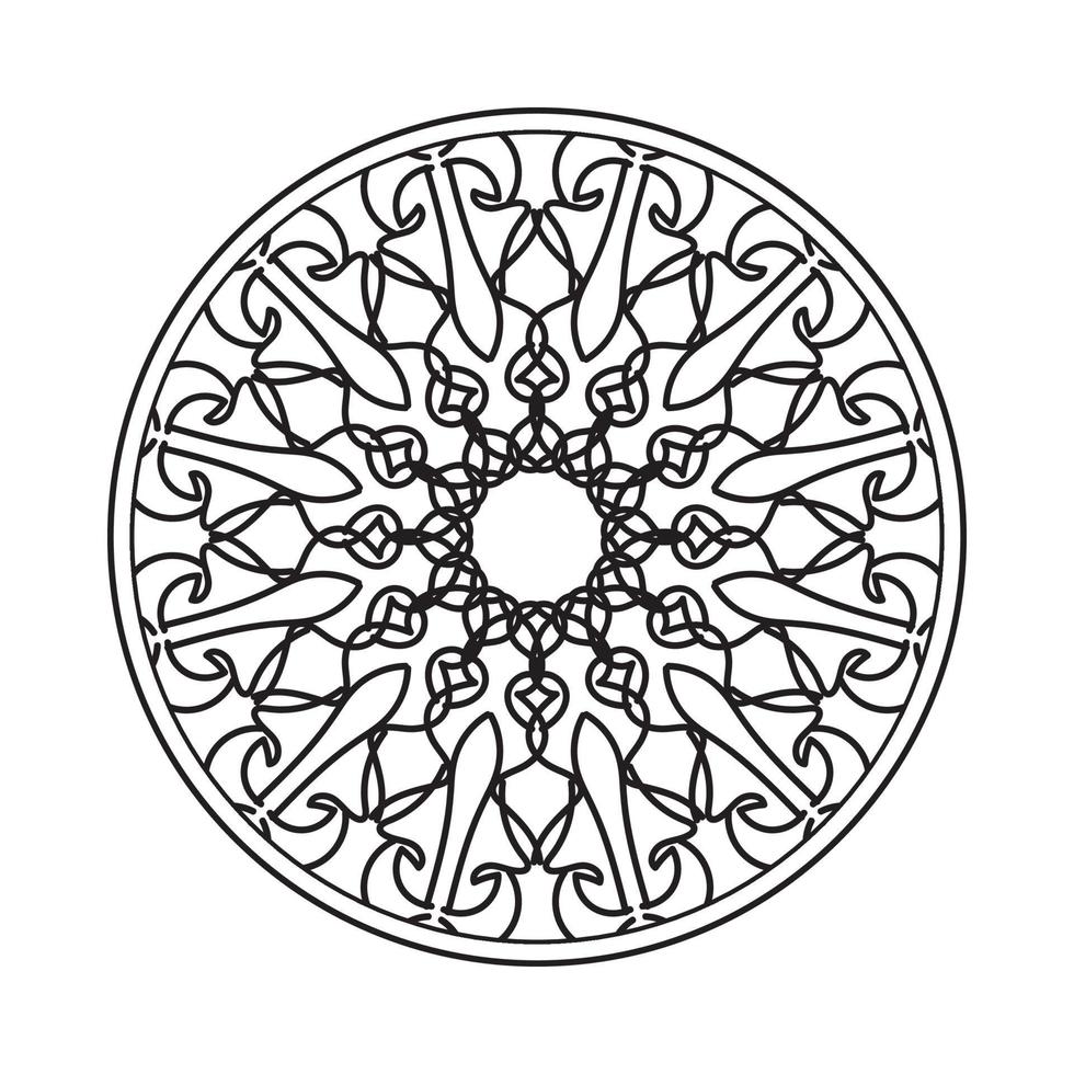 Circular pattern mandala art decoration elements vector