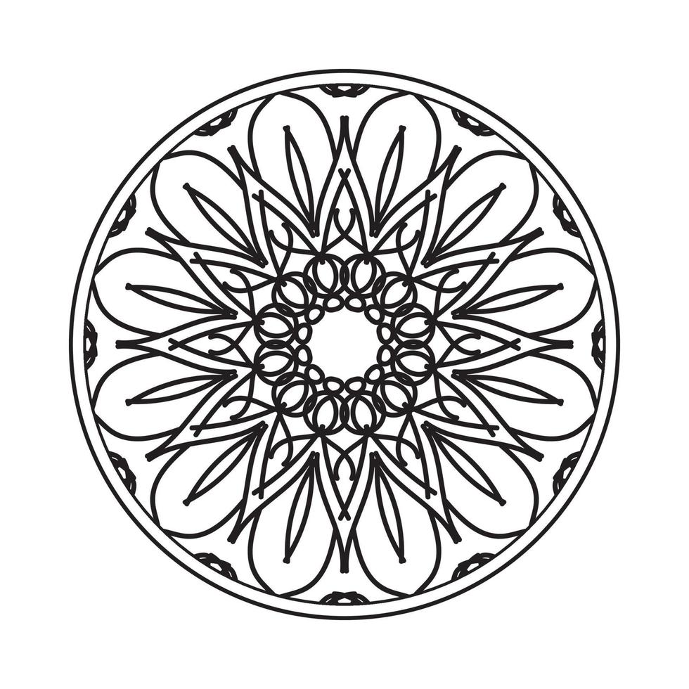 Circular pattern mandala art decoration elements vector