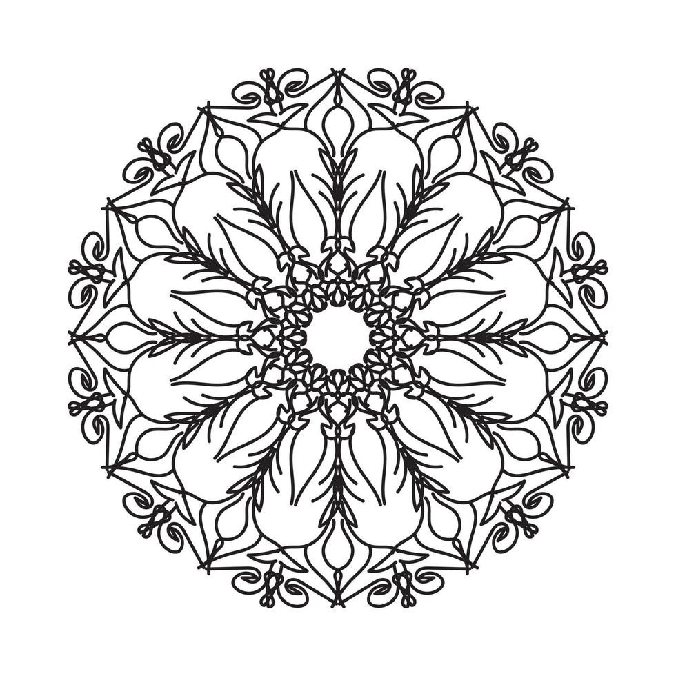 Hand drawn mandala. decoration in ethnic oriental  doodle ornament vector