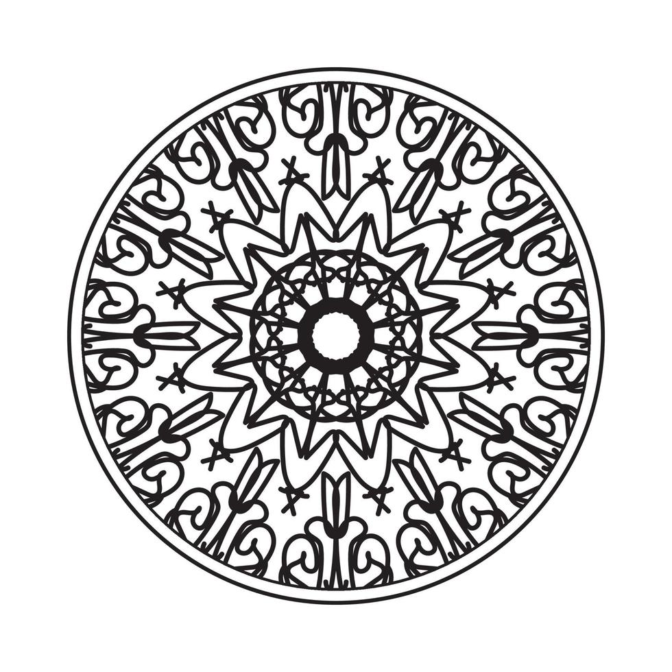 Circular pattern mandala art decoration elements vector