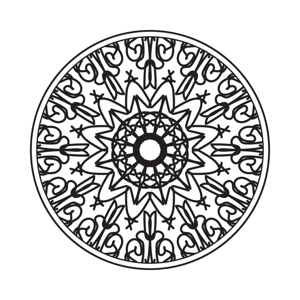 Circular pattern mandala art decoration elements vector