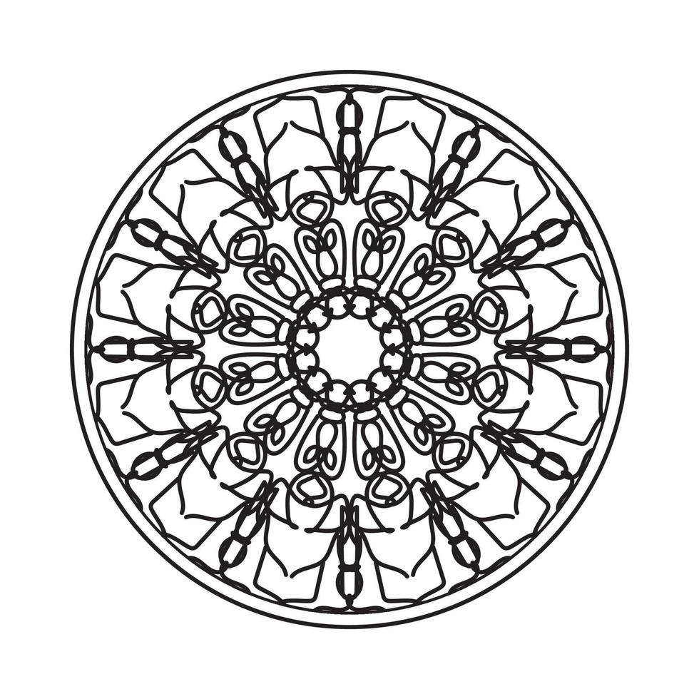 patrón circular mandala elementos de decoración de arte vector