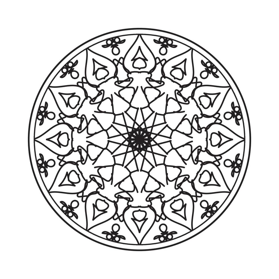 Circular pattern mandala art decoration elements vector