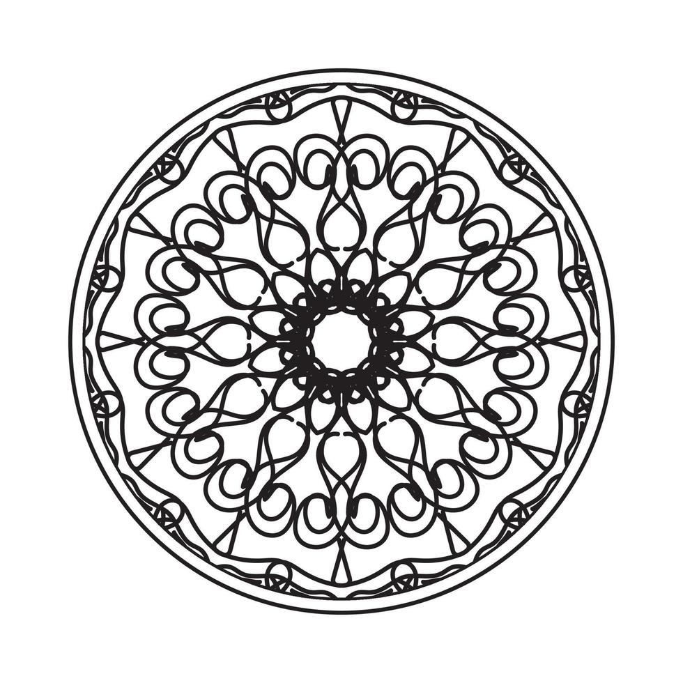 Circular pattern mandala art decoration elements vector