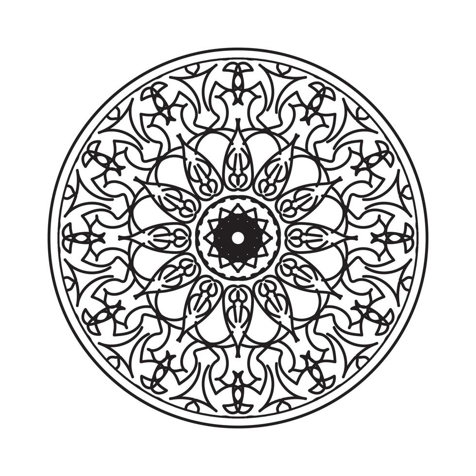 Circular pattern mandala art decoration elements vector