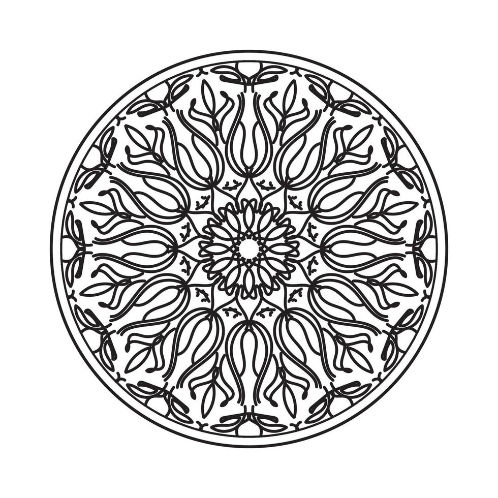 Circular pattern mandala art decoration elements vector