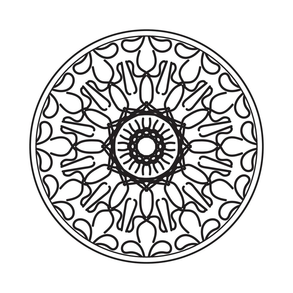 Circular pattern mandala art decoration elements vector