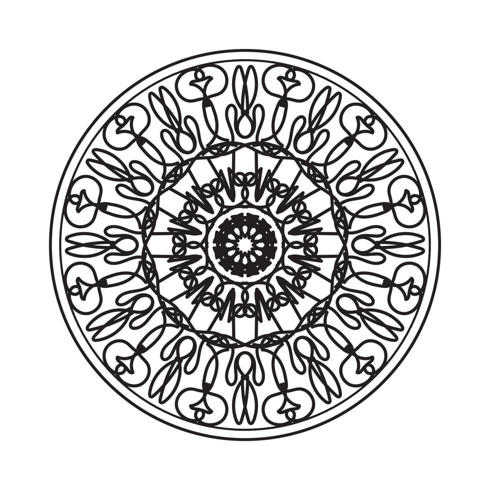 Circular pattern mandala art decoration elements vector