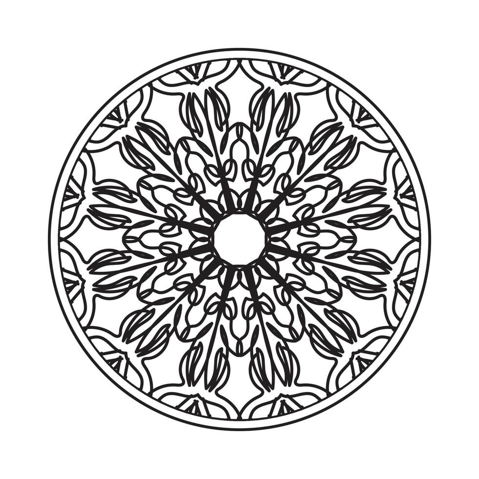 Circular pattern mandala art decoration elements vector