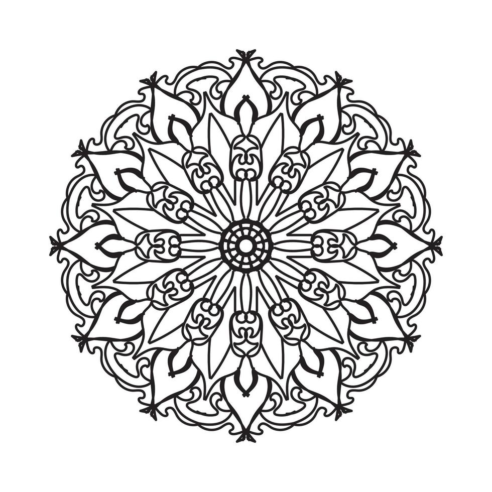 Hand drawn mandala. decoration in ethnic oriental  doodle ornament vector