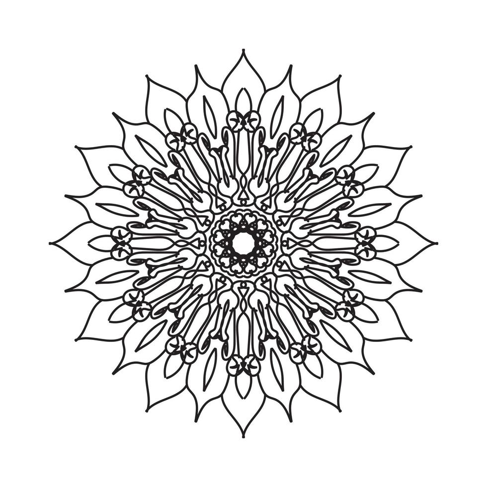 mandala dibujado a mano. decoración en ornamento étnico oriental doodle vector