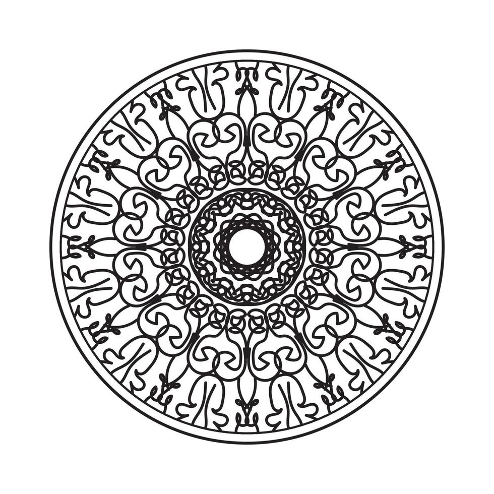Circular pattern mandala art decoration elements vector