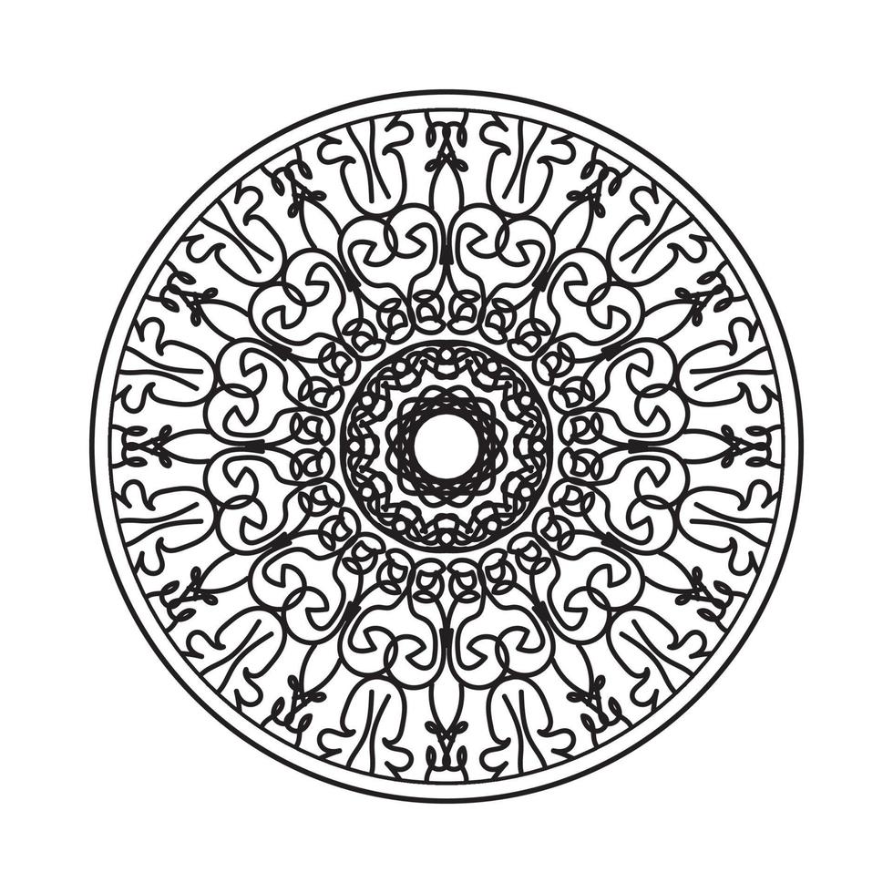 Circular pattern mandala art decoration elements vector