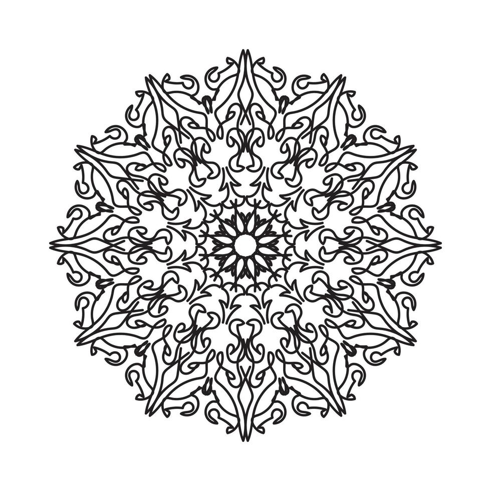 mandala dibujado a mano. decoración en ornamento étnico oriental doodle vector