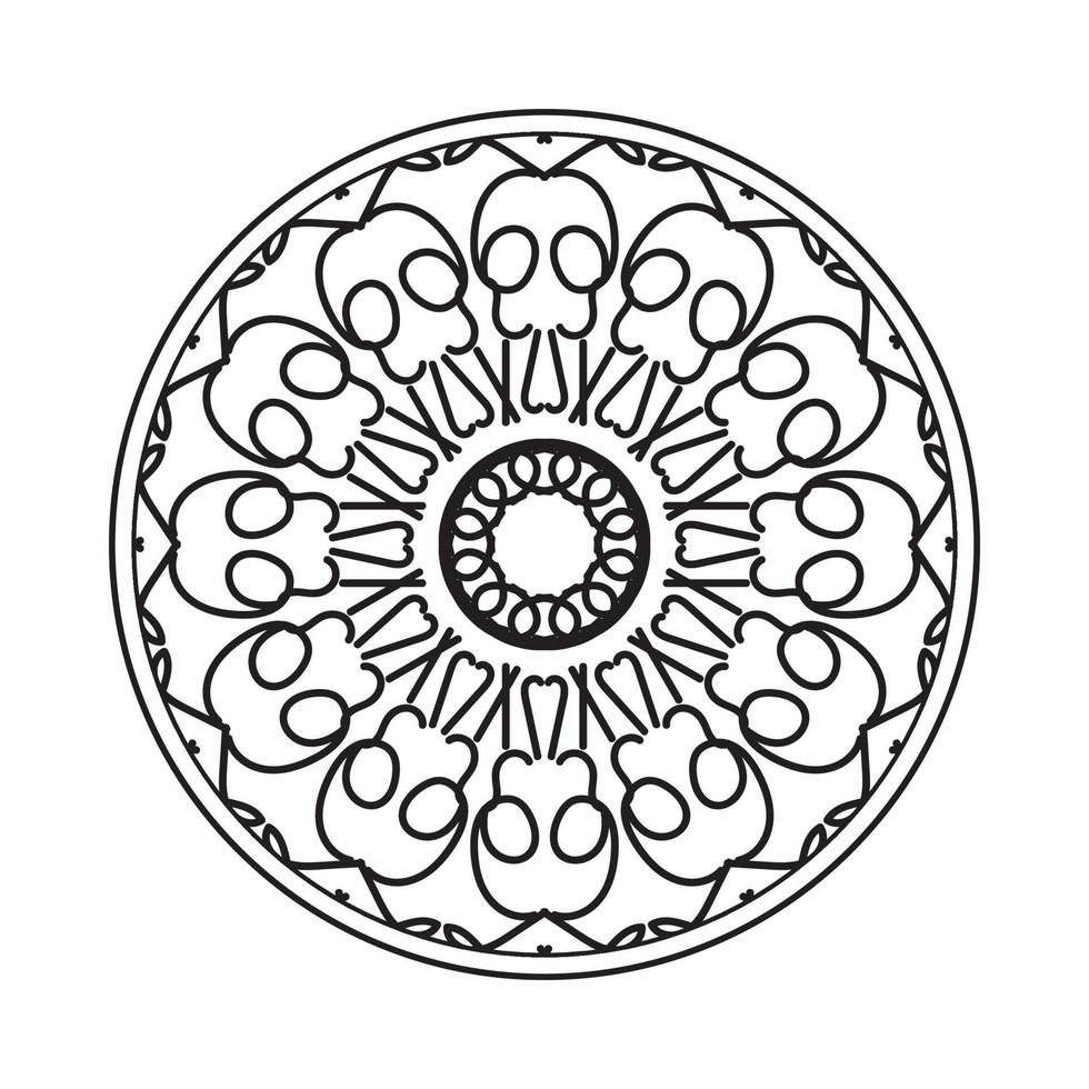 Circular pattern mandala art decoration elements vector