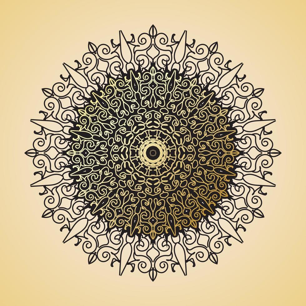 Vector round abstract circle. Luxury Mandala style.