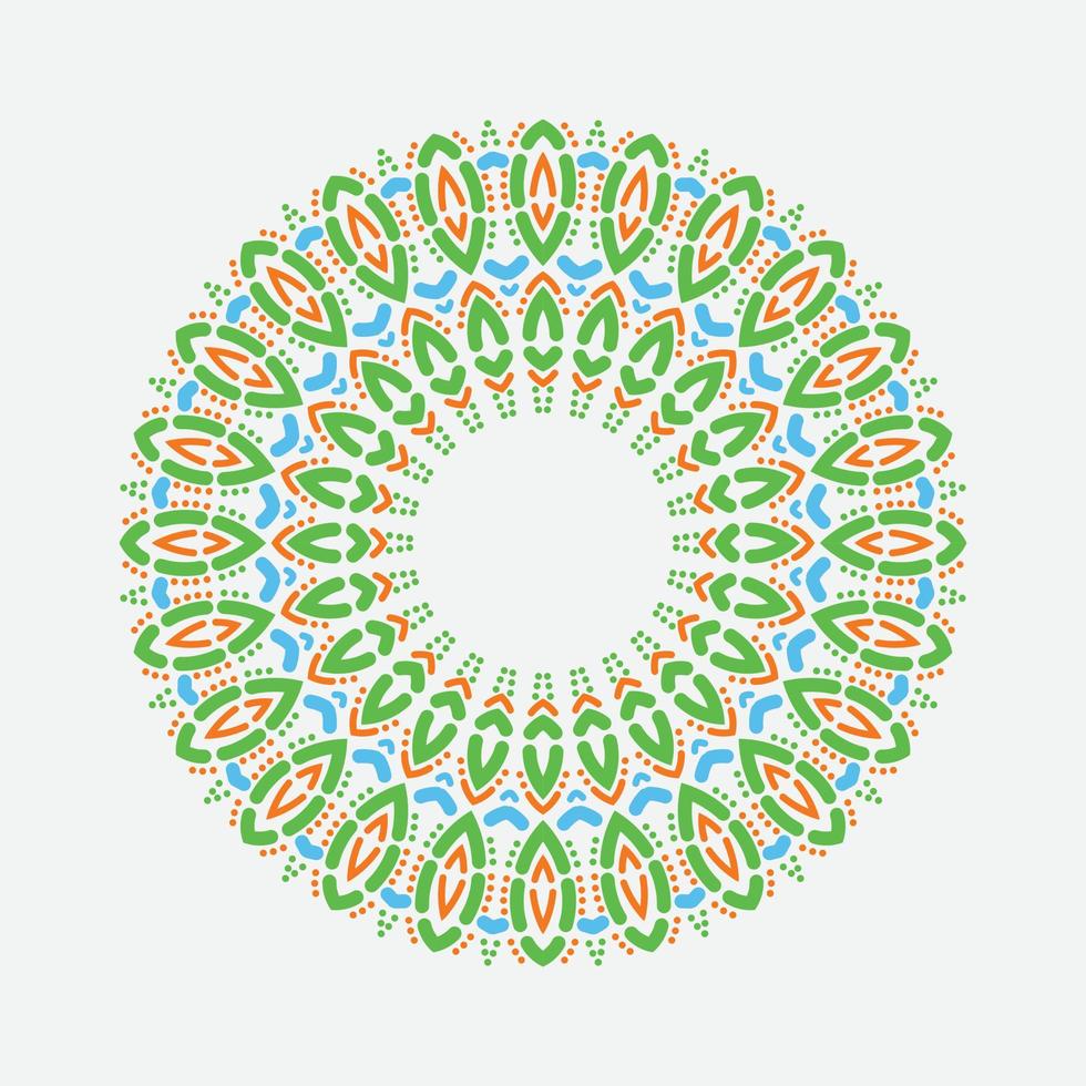 Simple Mandala. Decorative round ornament. Isolated on white background. Arabic, Indian, ottoman motifs. For cards, invitations, t-shirts. Vector color illustration.