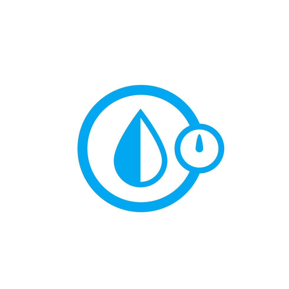 humidity, water control icon on white vector