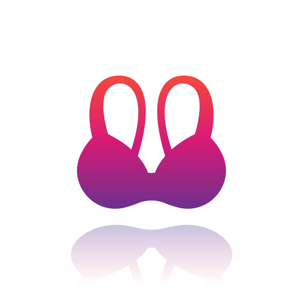 bra icon, underwear symbol vector