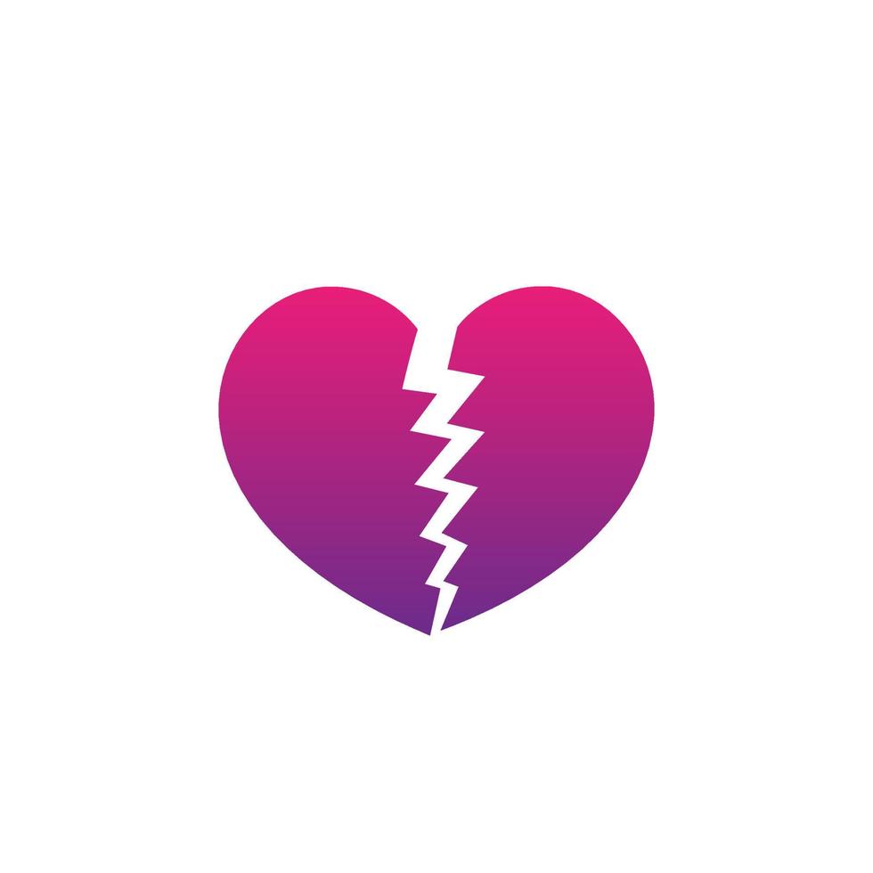 broken heart, heartbreak vector icon