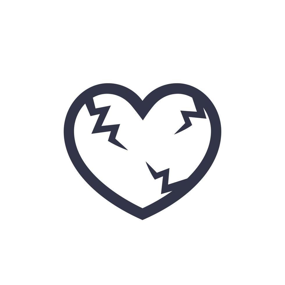 broken heart vector